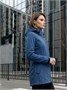 Парка женская софтшелл виндстоппер удлинённая с капюшоном синего цвета 9618_1S 1607794815