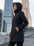 Парка женская софтшелл виндстоппер удлинённая с капюшоном черного цвета 9614_1Ch 1232947552