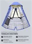 Парка зимняя женская с капюшоном василькового цвета 9538-1Vs 1169417533