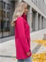 Парка спортивная женская с капюшоном softshell розового цвета 9568R 1061096080