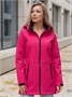 Парка спортивная женская с капюшоном softshell розового цвета 9568R 1061096080