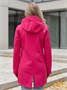 Парка спортивная женская с капюшоном softshell розового цвета 9568R 1061096080
