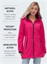Парка спортивная женская с капюшоном softshell розового цвета 9568R 1061096080