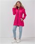Парка спортивная женская с капюшоном softshell розового цвета 9568R 1061096080