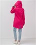 Парка спортивная женская с капюшоном softshell розового цвета 9568R 1061096080