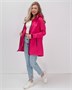Парка спортивная женская с капюшоном softshell розового цвета 9568R 1061096080