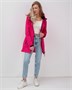 Парка спортивная женская с капюшоном softshell розового цвета 9568R 1061096080