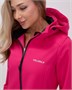 Парка спортивная женская с капюшоном softshell розового цвета 9568R 1061096080
