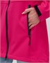 Парка спортивная женская с капюшоном softshell розового цвета 9568R 1061096080
