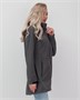 Парка спортивная женская с капюшоном softshell темно-серого цвета 9568TC 245700479