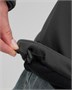 Парка спортивная женская с капюшоном softshell темно-серого цвета 9568TC 245700479