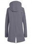 Парка спортивная женская с капюшоном softshell темно-серого цвета 9568TC 245700479