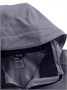 Парка спортивная женская с капюшоном softshell темно-серого цвета 9568TC 245700479