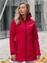 Парка спортивная женская с капюшоном softshell красного цвета 9568Kr 1908918814