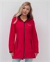 Парка спортивная женская с капюшоном softshell красного цвета 9568Kr 1908918814