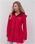 Парка спортивная женская с капюшоном softshell красного цвета 9568Kr 1908918814