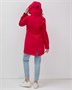 Парка спортивная женская с капюшоном softshell красного цвета 9568Kr 1908918814
