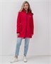 Парка спортивная женская с капюшоном softshell красного цвета 9568Kr 1908918814