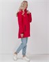 Парка спортивная женская с капюшоном softshell красного цвета 9568Kr 1908918814
