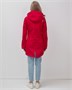 Парка спортивная женская с капюшоном softshell красного цвета 9568Kr 1908918814