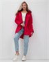 Парка спортивная женская с капюшоном softshell красного цвета 9568Kr 1908918814