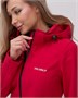 Парка спортивная женская с капюшоном softshell красного цвета 9568Kr 1908918814