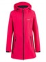 Парка спортивная женская с капюшоном softshell красного цвета 9568Kr 1908918814