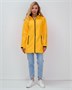 Парка спортивная женская с капюшоном softshell желтого цвета 9568J 79077442