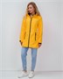Парка спортивная женская с капюшоном softshell желтого цвета 9568J 79077442