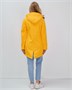 Парка спортивная женская с капюшоном softshell желтого цвета 9568J 79077442