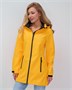 Парка спортивная женская с капюшоном softshell желтого цвета 9568J 79077442
