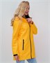 Парка спортивная женская с капюшоном softshell желтого цвета 9568J 79077442