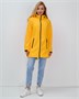 Парка спортивная женская с капюшоном softshell желтого цвета 9568J 79077442