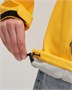 Парка спортивная женская с капюшоном softshell желтого цвета 9568J 79077442