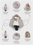 Куртка зимняя женская с мехом и капюшоном тренд светло-коричневого цвета 7660SK 15788871