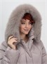 Куртка зимняя женская с мехом и капюшоном тренд светло-коричневого цвета 7656SK 1968741522