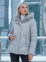 Куртка зимняя женская из овчина стильная и модная серого цвета 7348Sr 1193665027