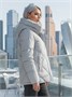 Куртка зимняя женская из овчина стильная и модная серого цвета 7348Sr 1193665027