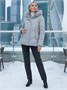 Куртка зимняя женская из овчина стильная и модная серого цвета 7348Sr 1193665027