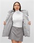 Куртка зимняя женская из овчина стильная и модная серого цвета 7348Sr 1193665027