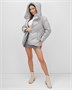 Куртка зимняя женская из овчина стильная и модная серого цвета 7348Sr 1193665027