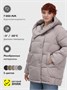 Куртка зимняя женская с капюшоном модная светло-коричневого цвета 7651SK 512715467