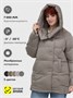 Куртка зимняя женская с капюшоном модная коричневого цвета 7651K 2123297945