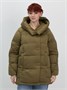 Куртка зимняя женская с капюшоном модная горчичного цвета 7651G 1361441671