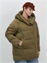 Куртка зимняя женская с капюшоном модная горчичного цвета 7651G 1361441671