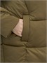 Куртка зимняя женская с капюшоном модная горчичного цвета 7651G 1361441671