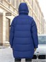 Куртка зимняя женская с капюшоном модная синего цвета 7341S 2143545313