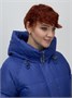 Куртка зимняя женская с капюшоном модная синего цвета 7341S 2143545313