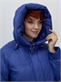 Куртка зимняя женская с капюшоном модная синего цвета 7341S 2143545313
