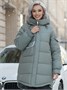 Куртка зимняя женская с капюшоном модная зеленого цвета 7341Z 1483402390